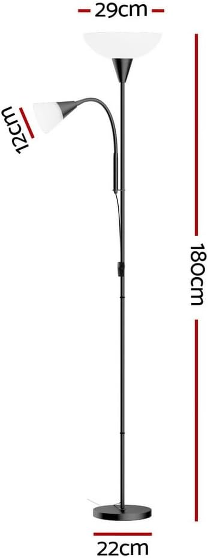 Artiss Floor Lamp Mother and Child Modern Home Living Room Office Reading Black