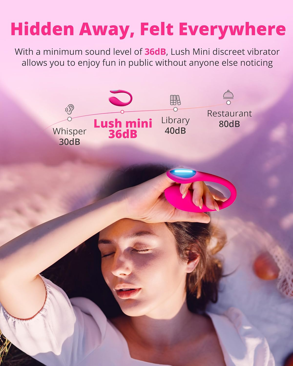 LOVENSE Lush Mini Remote Control Vibrator, Sex Toys for Woman With10,000+ Powerful Vibrations Solo Couples Play Wearable Small G-Spot Adult Toys for Beginner Waterproof Quiet Portable for Travel