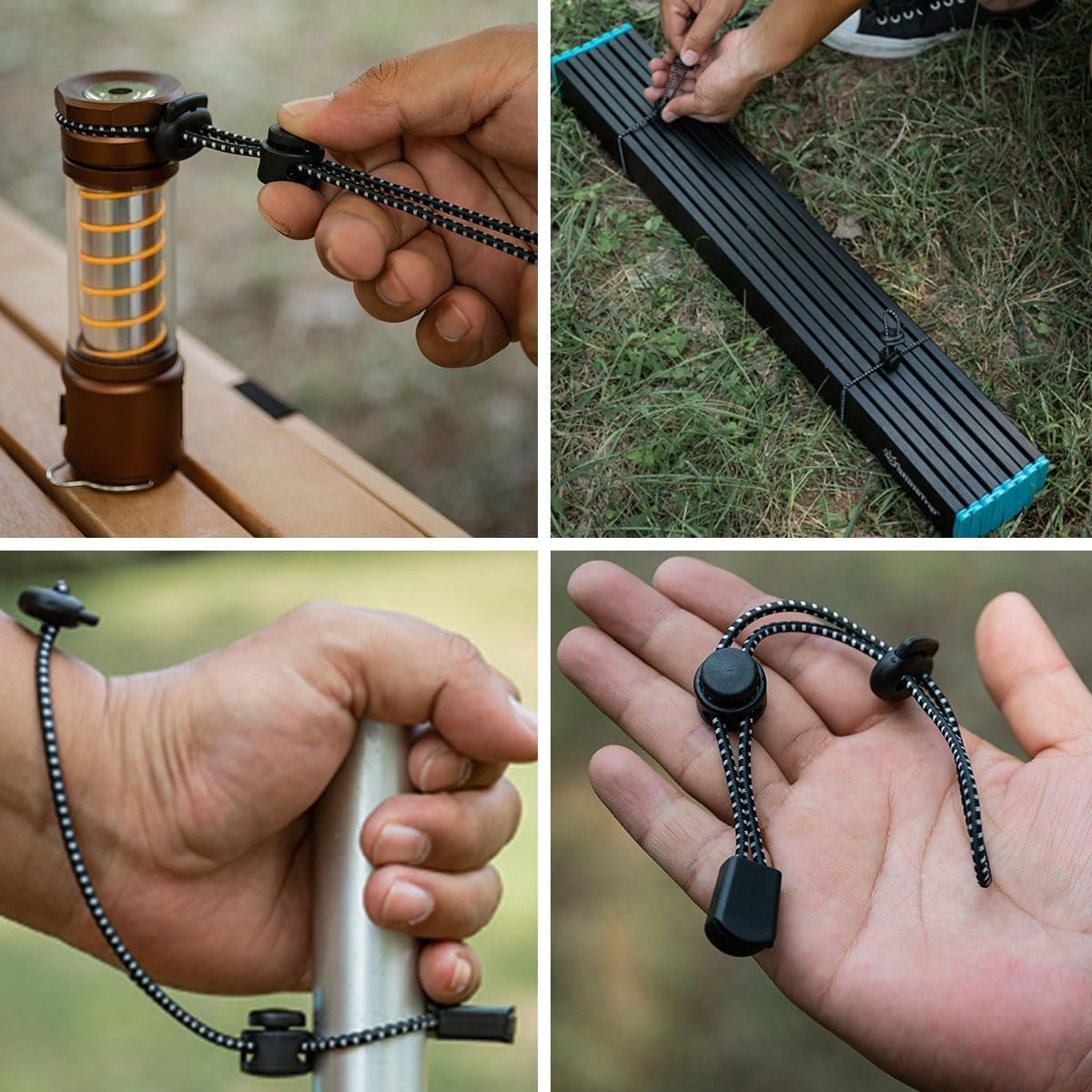 Backpack Elastic Rope Fixing Buckle,10Pcs Backpack Hiking Stick Holder Straps,Backpack Hiking Poles Holder Fixing Elastic Rope,Walking Hiking Pole Holder Straps,Hiking Pole Holder Straps for Backpack image number 3