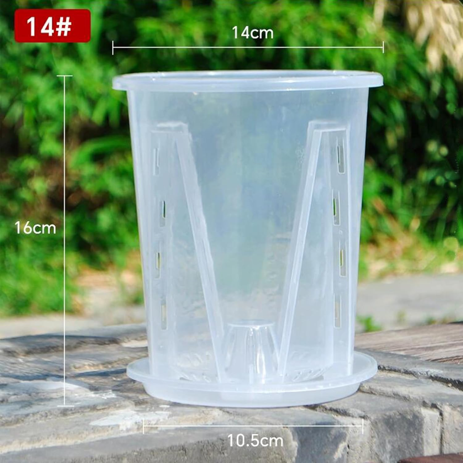 5-Pack Clear Plastic Orchid Pots with Drainage Holes - 14Cm Pots for Plants, Ideal for Orchids and Other Flowers image number 5