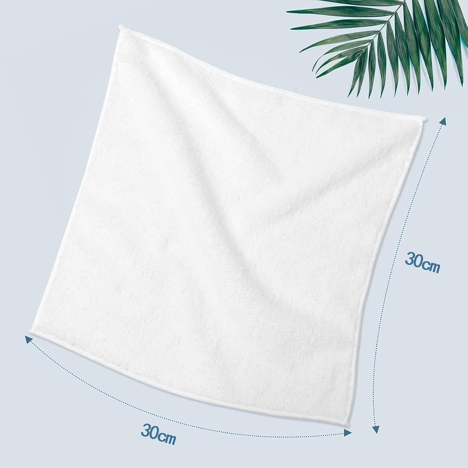 PARTY BESTBUY White Hand Towels 20 Pack, 30X30Cm Highly Absorbent and Soft Face Towels, Microfiber Wash Cloths for Bathroom, Gym, Hotel, Camping and SPA, Multi-Purpose Cleaning Cloth image number 5