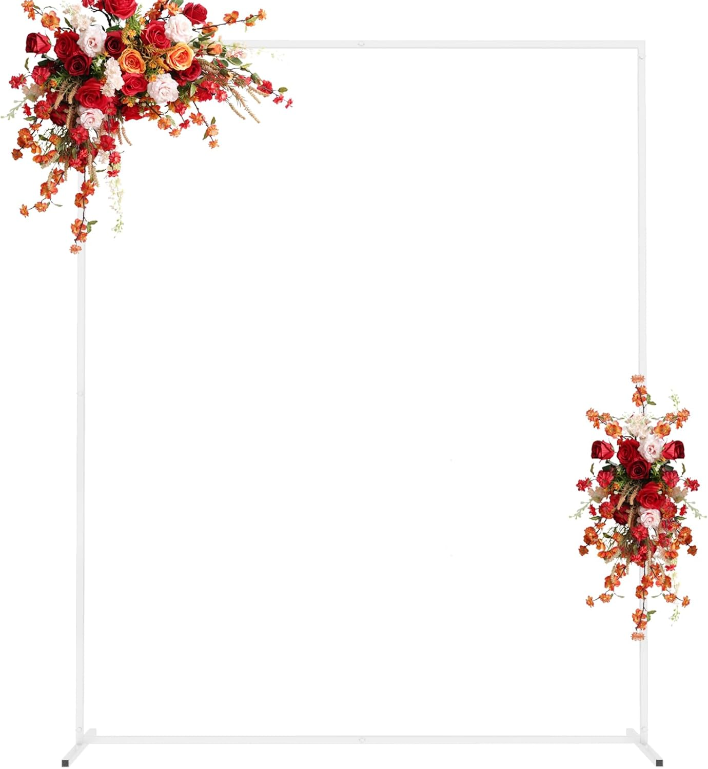 Asee'M 6.6Ftx5.2Ft White Wedding Arch Backdrop Stand Square Metal Rectangular Arch Frame for Ceremony Party Birthday Bridal Baby Shower Anniversary Arbor Balloon Decoration image number 2