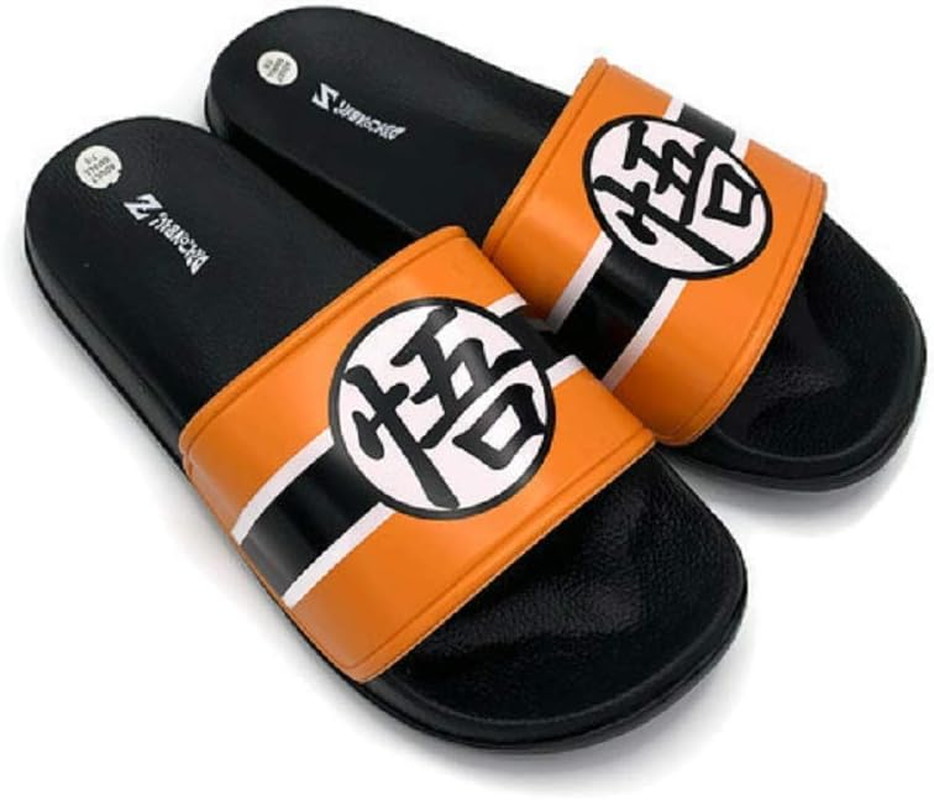 Dragon Ball Z Mens' Slippers, Size Medium 9/10 Orange image number 2
