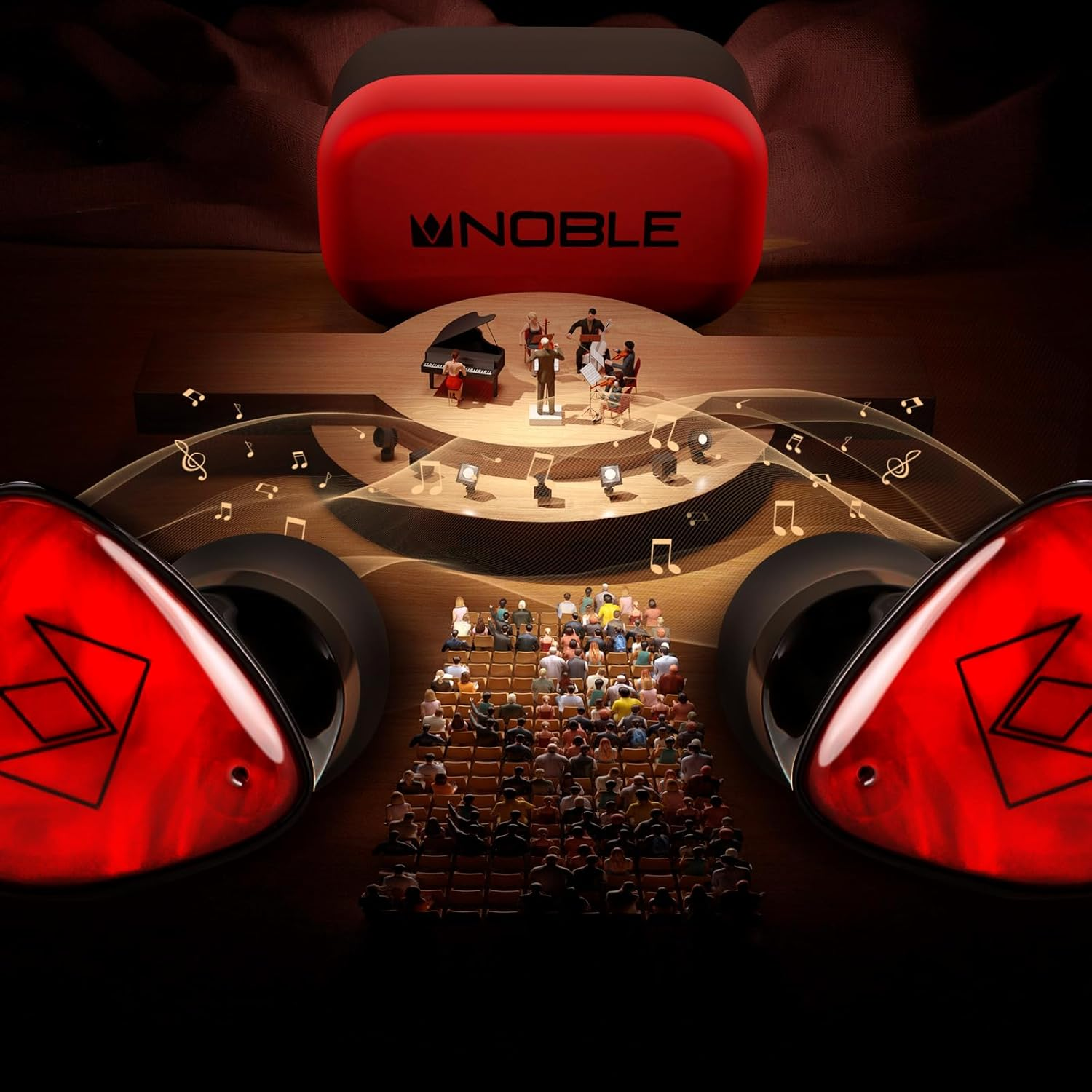 Noble Audio Fokus Amadeus True Wireless Stereo Bluetooth In-Ear Headphones with Microphone, Sound Personalization image number 2