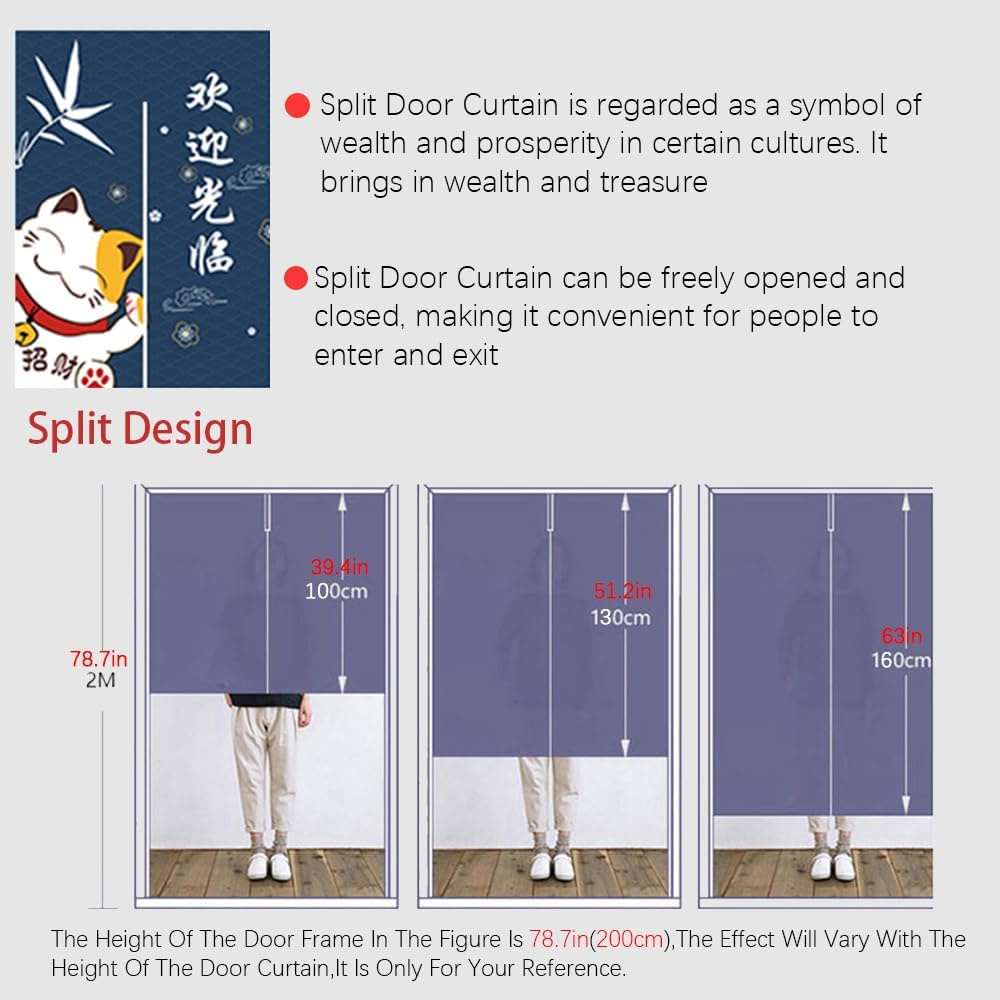 BYDQIUSC Morandi Abstract Art Painting Door Curtain Peephole Proof Household Partition Hole Free Bedroom Living Room Kitchen Split Doorway Curtain Customization