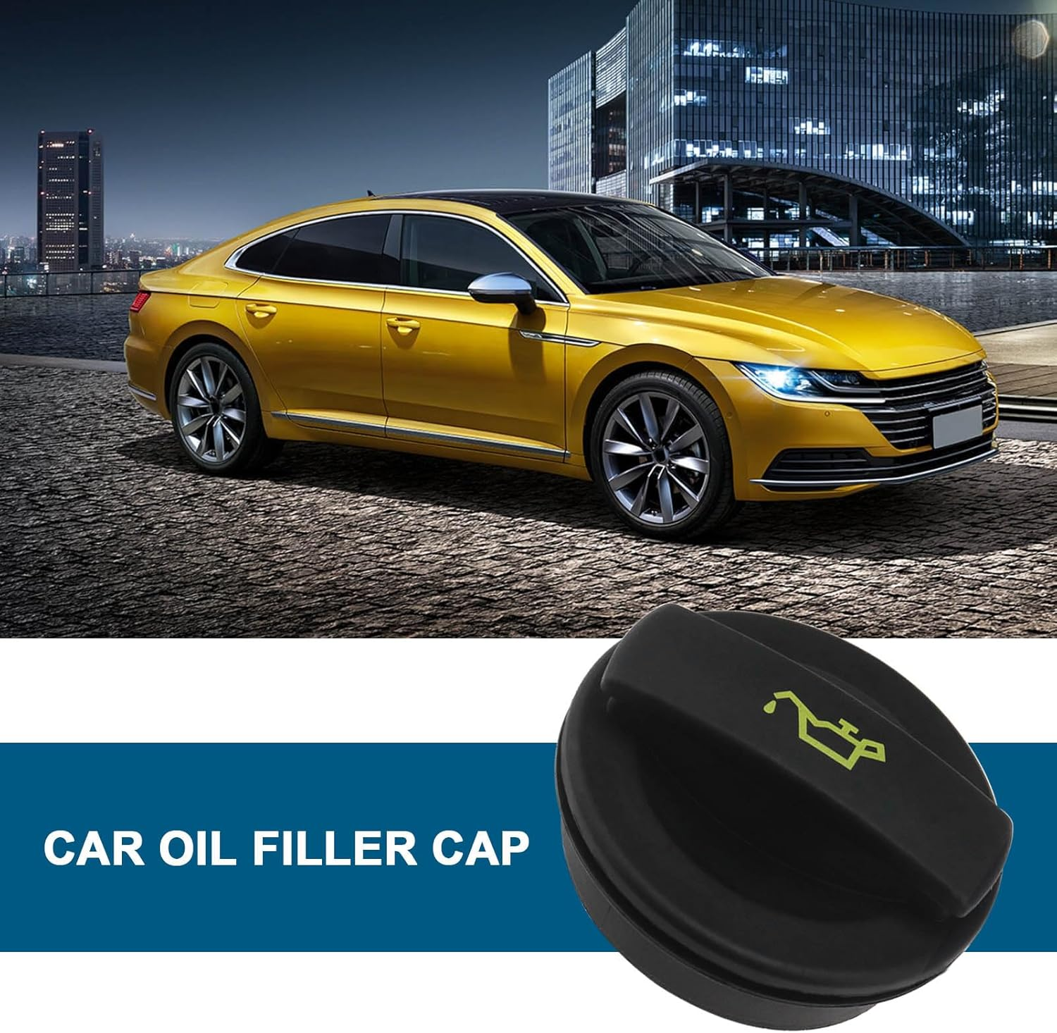 Ecsing Car Engine Fuel Tank Cap Valve Oil Filler Plug Cover Compatible with Volkswagen Compatible with Golf 2010-2012 Compatible with A4 A5 A6