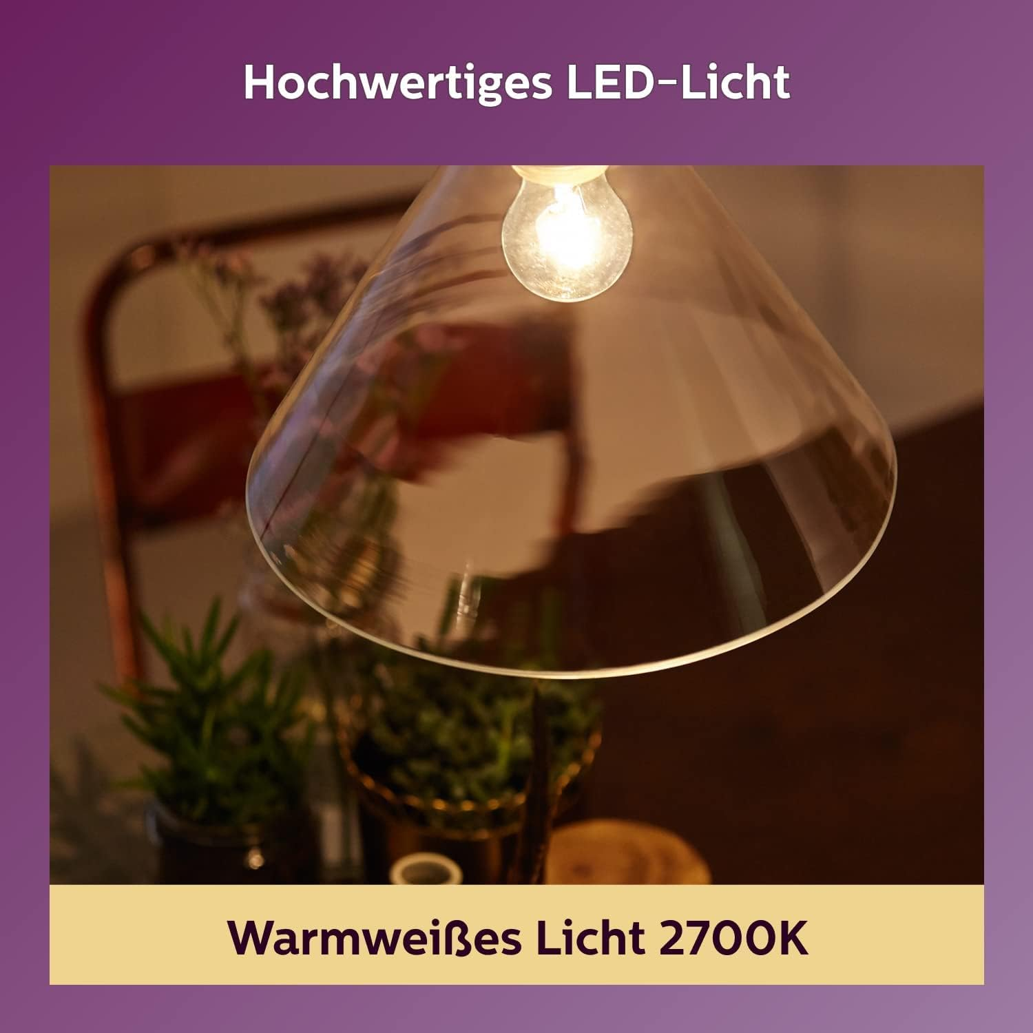 Philips LED Filament Bulb, Equivalent to 150W, E27 Base, Warm White