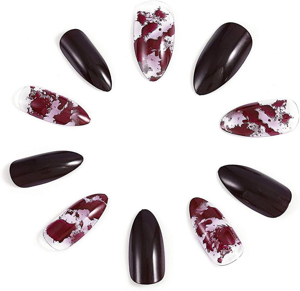 24Pcs Glossy Fake Nails Exquisite Full Cover Wedding Nail Patches for Women and Girls image number 3