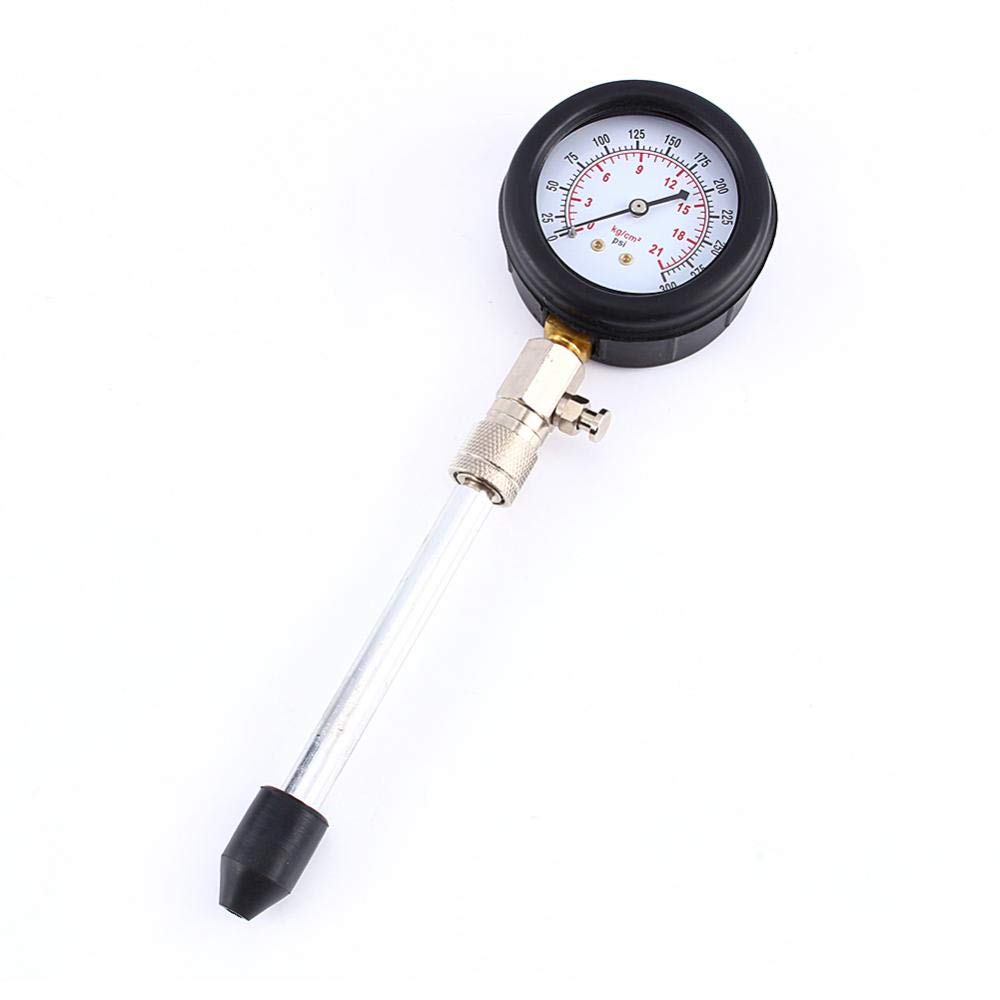 Compression Tester, Petrol Engine Cylinder Compression Test Gauge Kit for Car Motorcycle with Pressure Tubes, Carry Case image number 4
