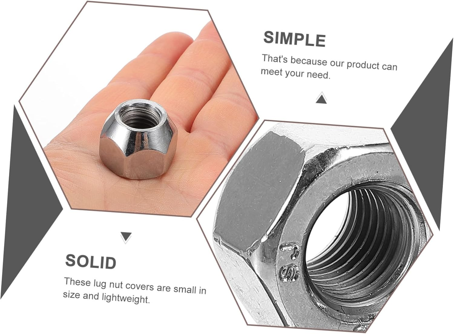 LALADEFIEE 10Pcs Automobile Flange Nut Lug Nuts Wheel Covers Car Wheel Caps Tyre Accessories image number 1