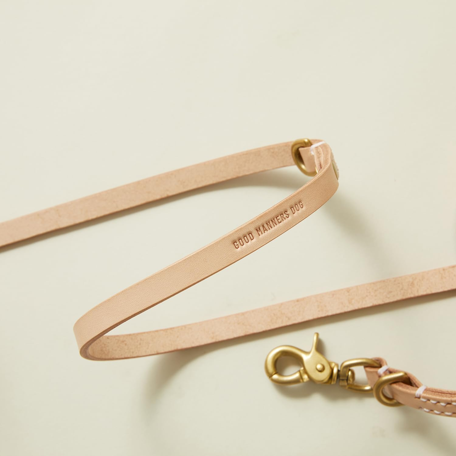 We Original All Leather Lead - Natural(M) for Medium and Large Dogs/Good Manners Dog Series image number 6