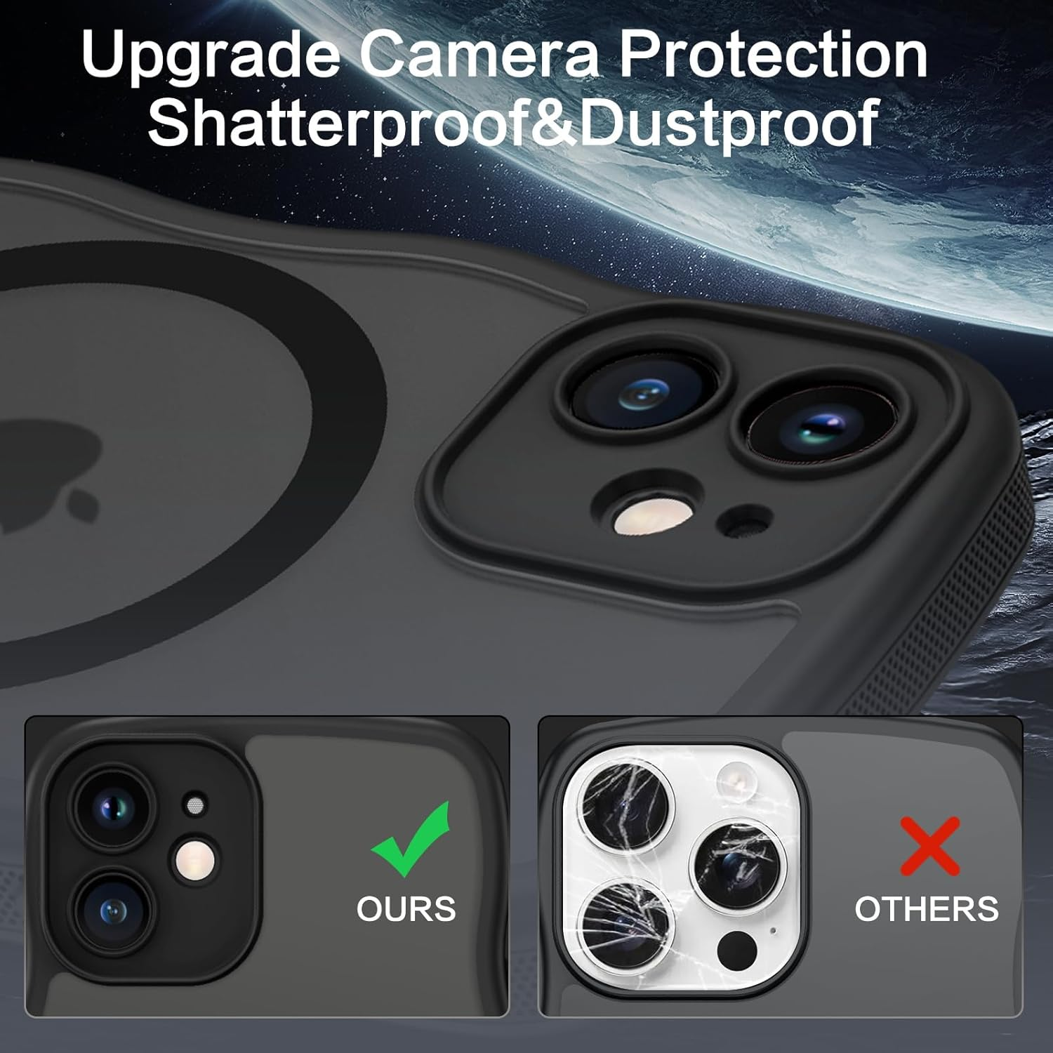 BENTOBEN Magnetic for Iphone 11 Phone Case,Iphone 11 Case [Compatible with Mag Safe] Curly Wavy Magnetic Translucent Matte Slim Shockproof Anti-Fingerprint Protective Cover for Iphone 11 6.1&rsquo;&rsquo; Black