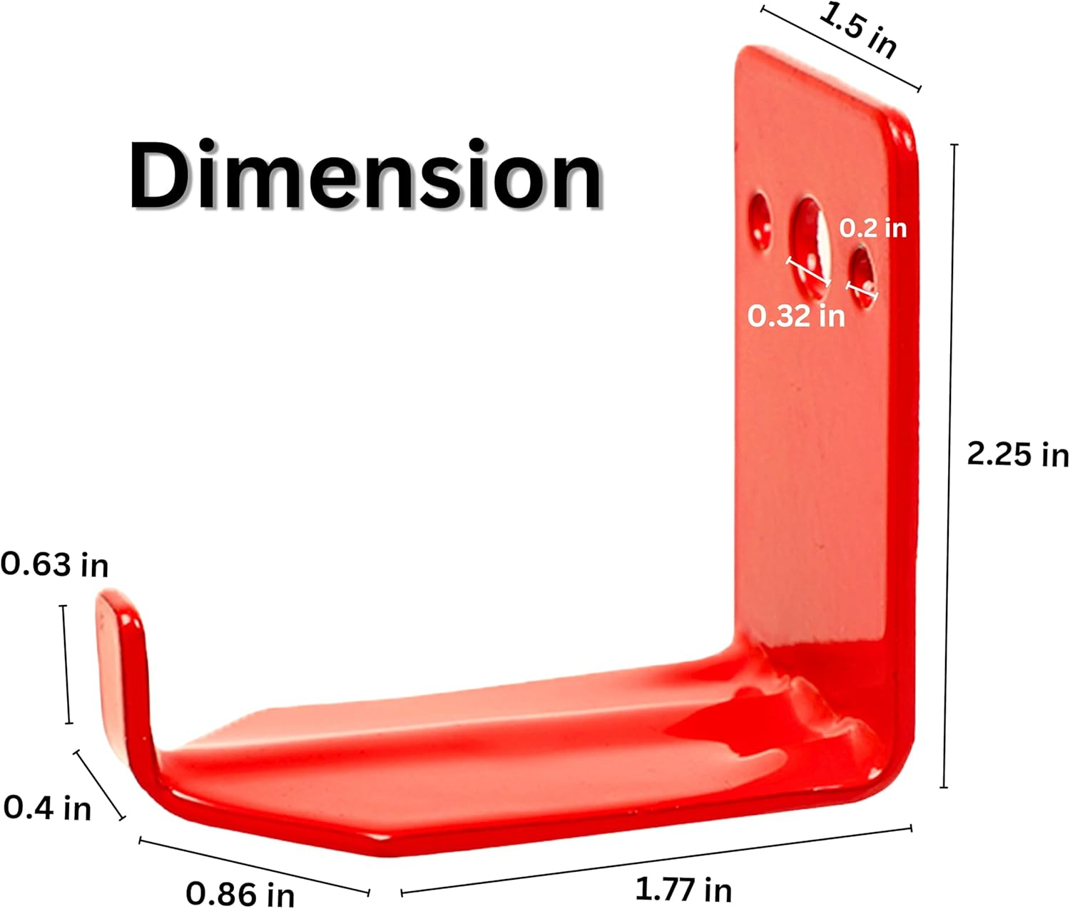 4 Pack of Fire Extinguisher Mount, Wall Hook, Fire Extinguisher Bracket up to 40 Lbs Extinguishers, Suitable for Big and Small Fire Extinguishers, Holder for Dry Chemical and Water Extinguishers image number 1