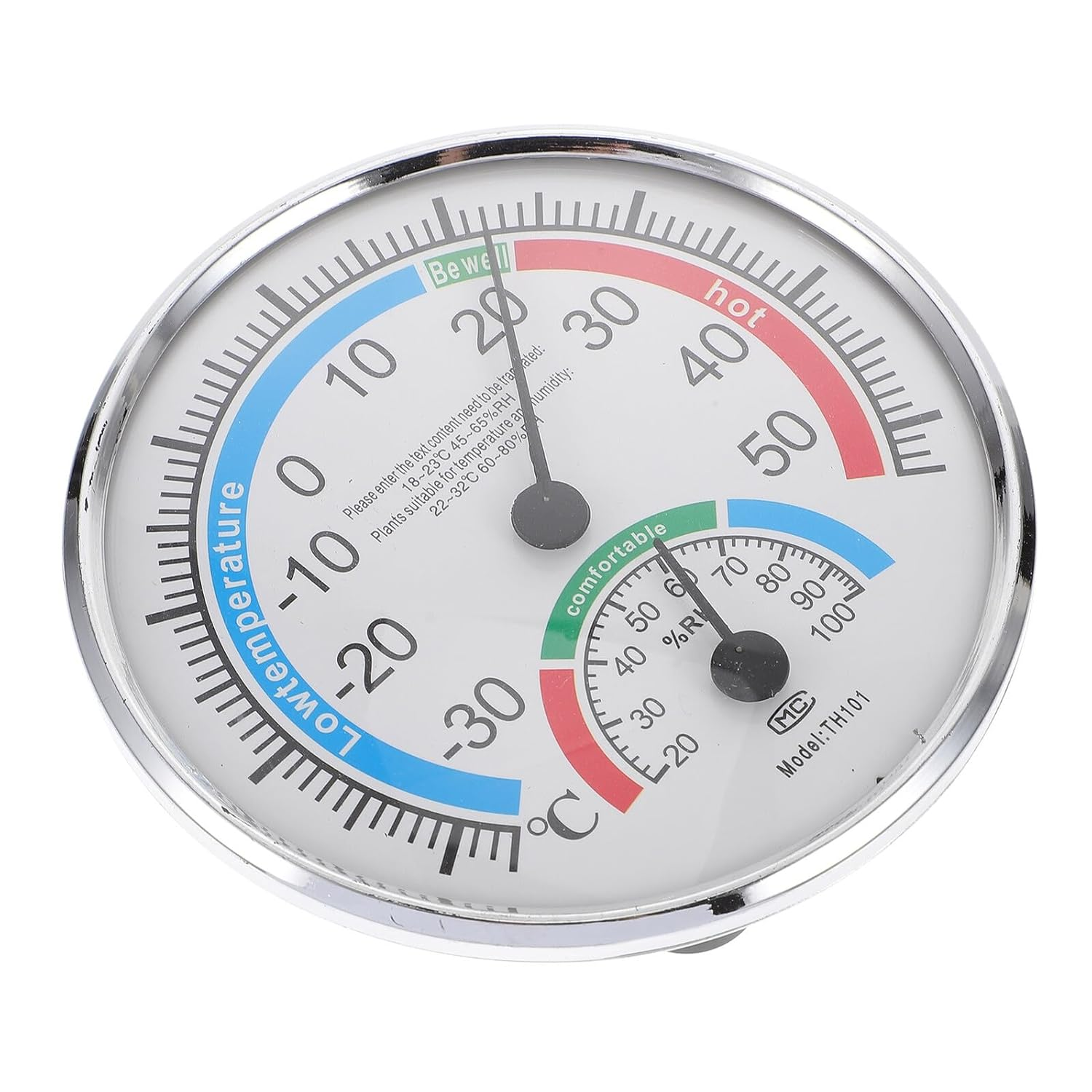 Jojofuny Precise Sauna Hygrothermograph Thermometer with Color Coded Dial for Indoor Outdoor Use High Accuracy Humidity and Temperature Monitor for Home Patio Laboratory image number 2