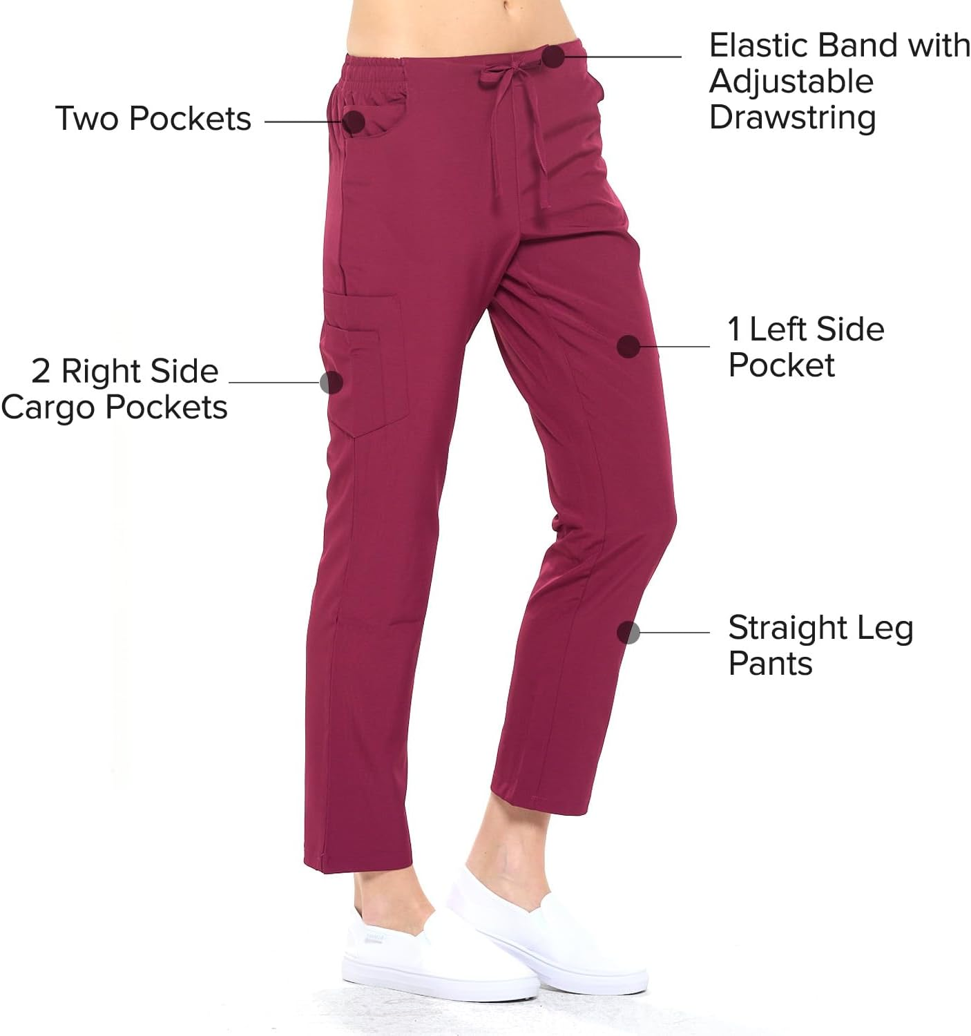 Dagacci Medical Uniform Unisex V-Neck Utility Cotton Scrub Set image number 4