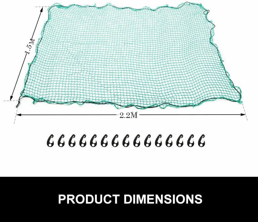 Trailer Cargo Net,Truck Bed Net,Truck Trailer Mesh Cover Truck Bed Extend Cover，Mesh Organizer for Pickup Trunk Bed, Suitable for Daily Light Loads of Trucks,Pickup,Snowmobile (59"X86.6") image number 3