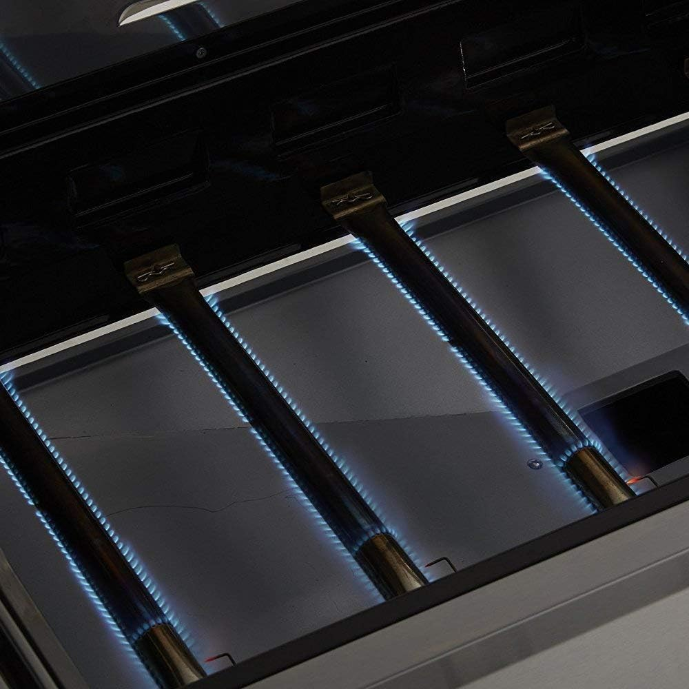 BBQ Gas Grill Universal Adjustable Stainless Steel Burner with Straight Tube for Fireplus, Fire Mountain, Char-Broil, Cosmogrill and Others, from 12" to 17.5" image number 3