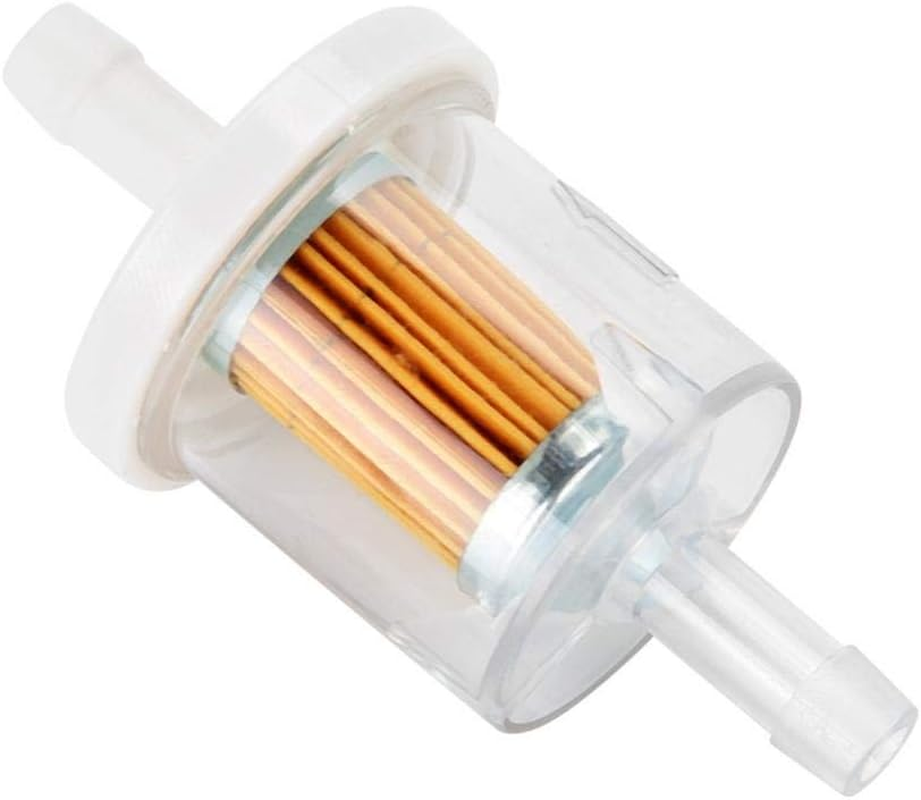 Fuel Filters for Lawnmower Motorcycle, 10Pcs 1/4Inch Plastic Inline Mini Small Engine Fuel Gas Filters for Lawnmower and Motorcycle Small Engines image number 2