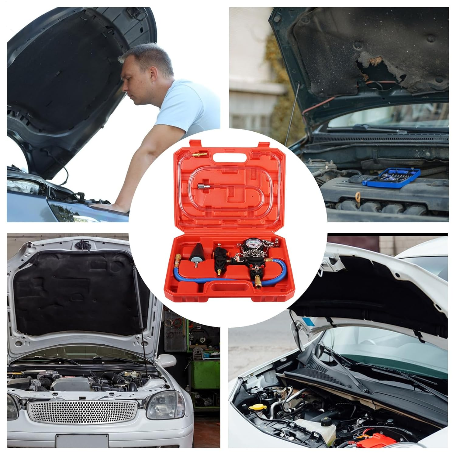 Mivpzisk Coolant Vacuum Refill Kit | Coolant System Vacuum Leak Test - Leakage Detector Gauge Refill Tool for Garage Repair Truck Car Vehicle Automotive Fluid Management image number 3