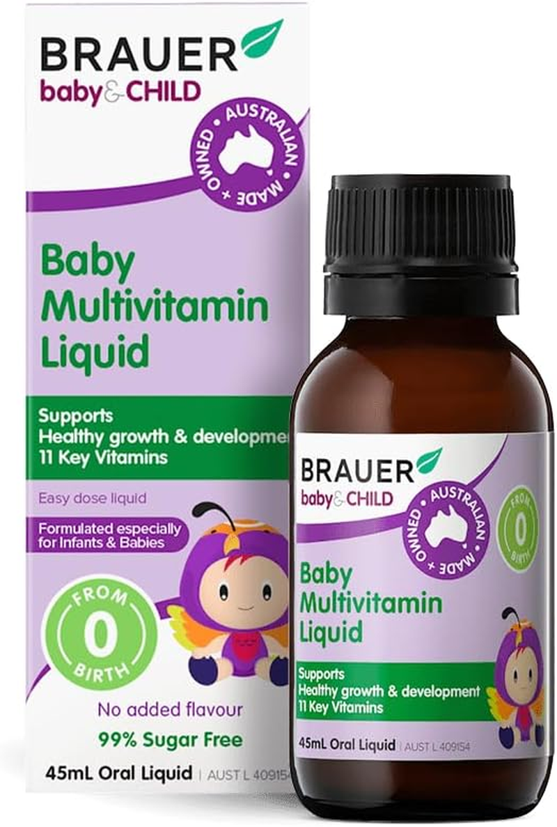 Brauer Health for Babies & Children Baby Multivitamin Oral Liquid Supplement - 45ML