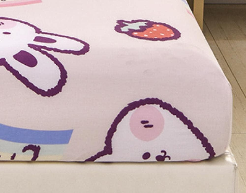 Resistant Fade Sheets,Pure Cotton Simple Children'S Four Seasons Bed Linen,Bedroom Dormitory Single and Double Student Bed Linen-Pink_150*200Cm