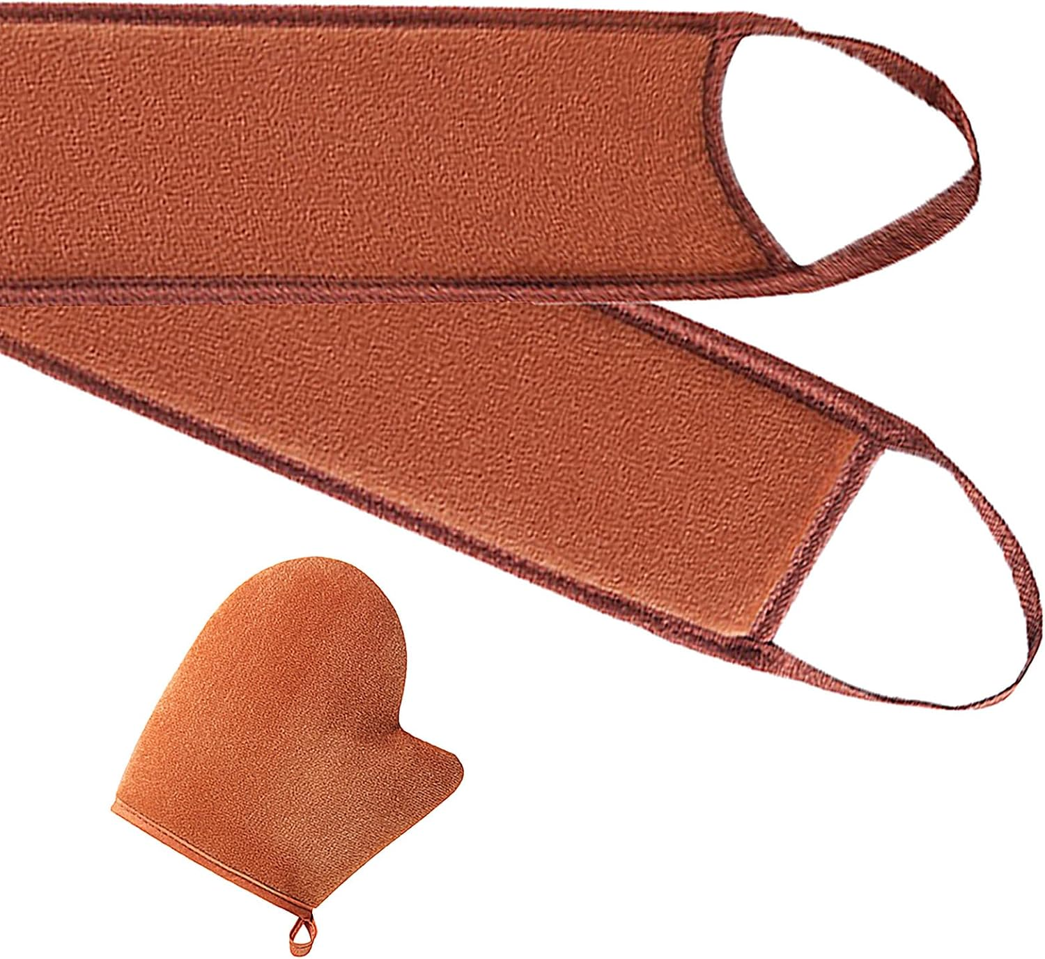 Luojinluoda 2 in 1 Self Tanning Mitt Applicator Kit Self Tan Mit Self Tanner Mitt and Back Lotion Applicators, Tanning Glove for Fake Tan Application, Ultra Soft Streak Free Tan Mitt for Body & Face image number 2