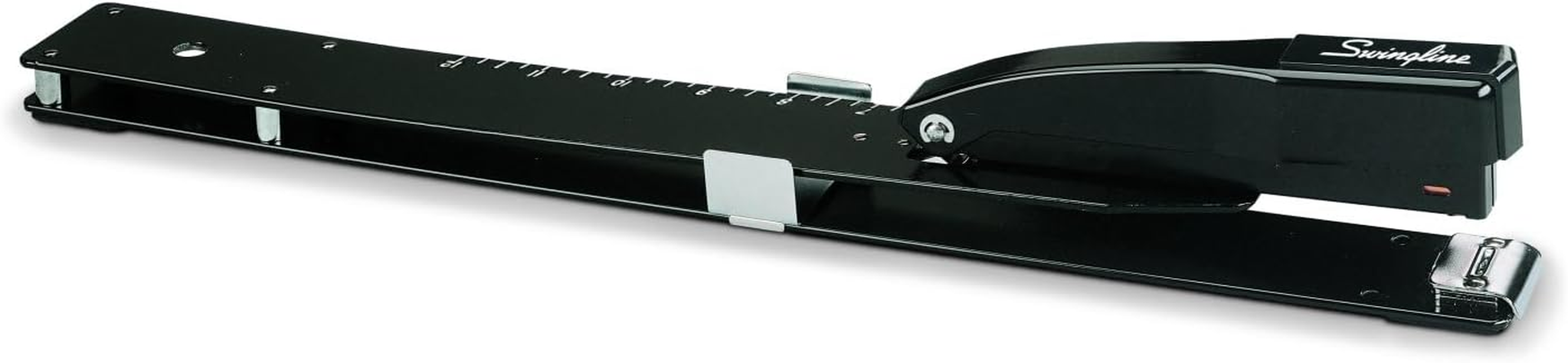 Swingline Heavy Duty Stapler with Built-In Ruler & Adjustable Locking Paper Guide, Desk Top Long Reach Stapler for Home Office Supplies, Staples up to 20 Sheets Office Paper, Black (S7034121P) image number 4