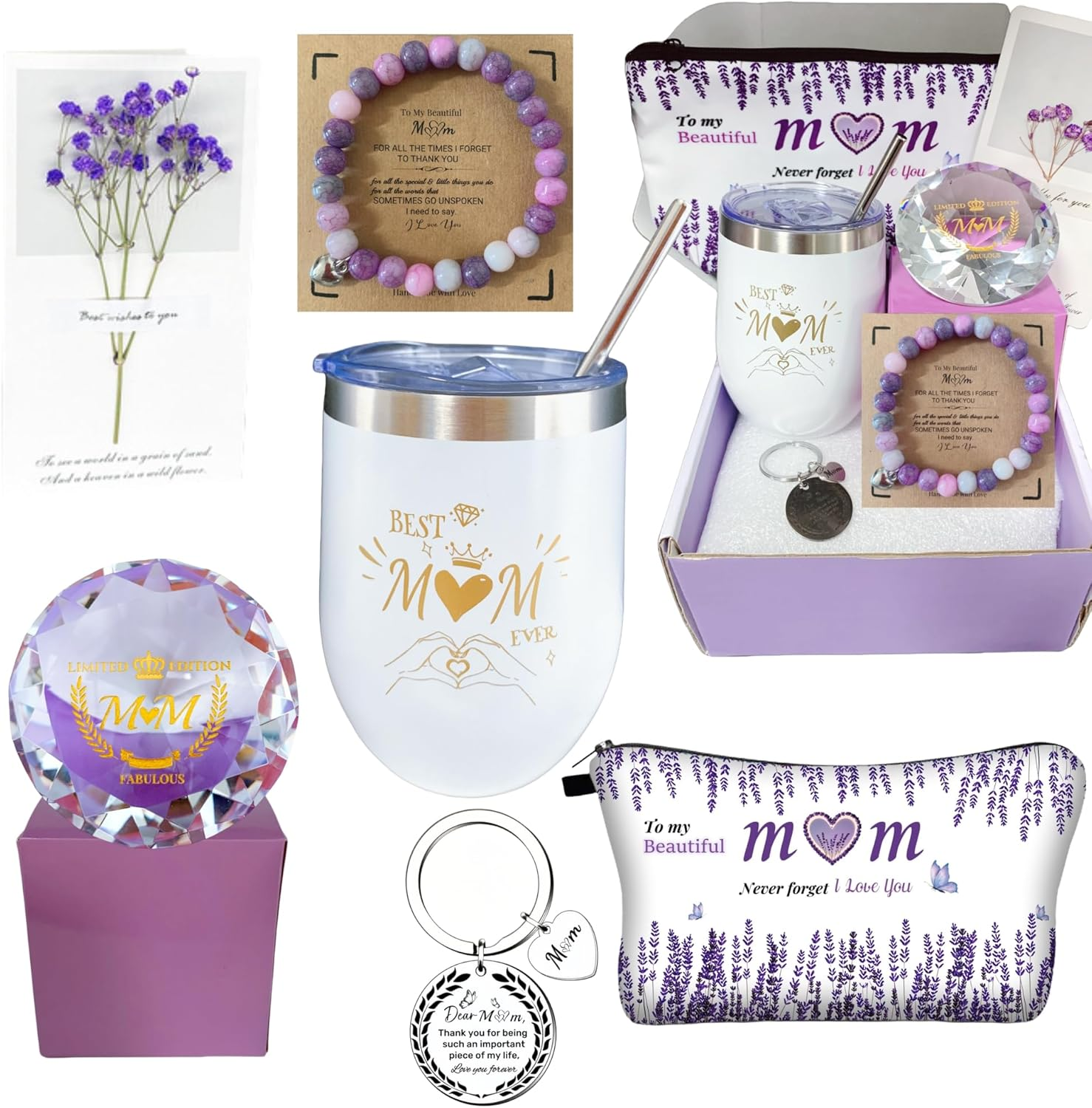 Gifts for Mum, Mum Birthday Gifts, Birthday Gifts for Mum, Mum Gifts, Mothers Day Gifts, Best Mum Mug, Presents for Mum, Christmas Purple Gifts for Mum, Mom Birthday Gifts Hamper