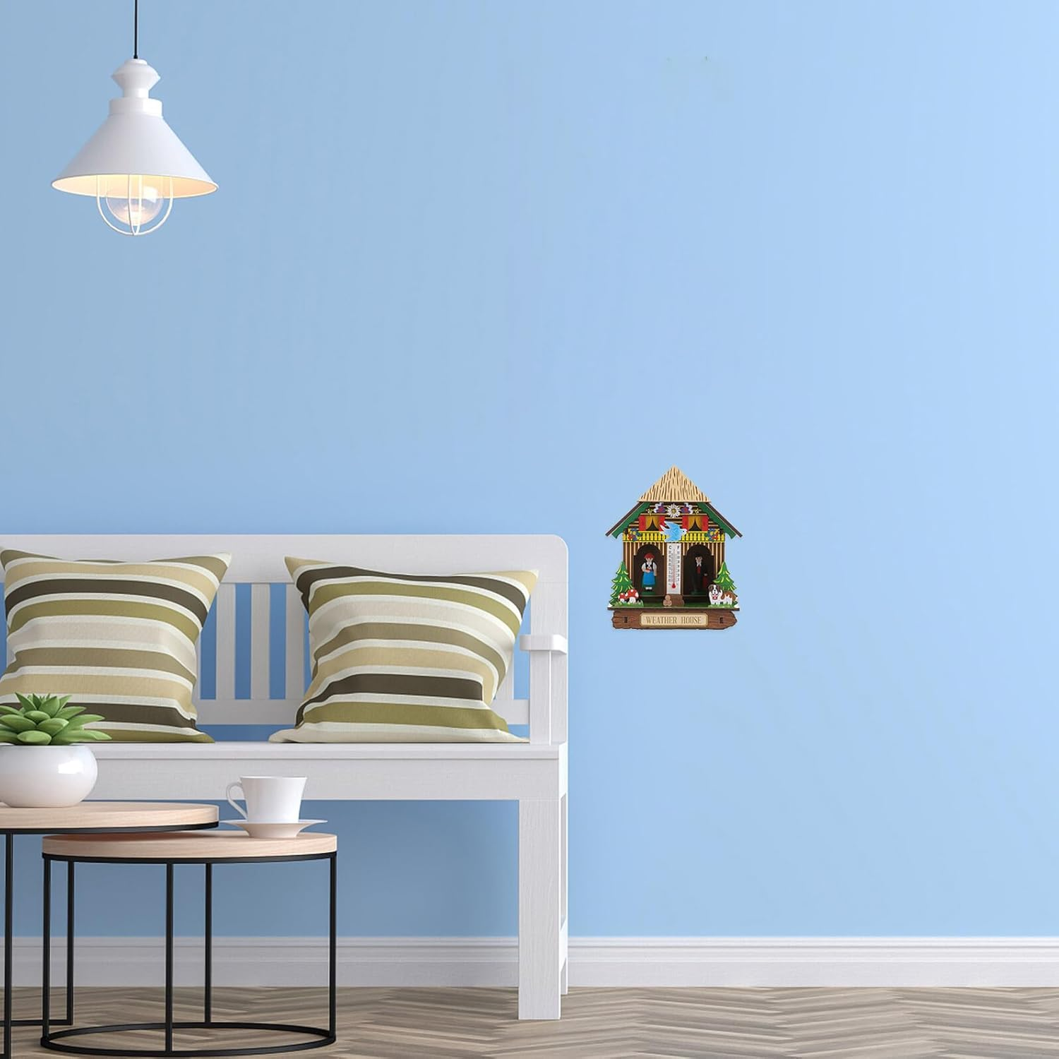 Bestonzon Accurate Indoor Hygrothermograph Wall Hanging Thermometer Hygrometer for Home Weather Monitoring Multifunctional Temperature and Humidity Gauge Elegant Design for Random Color image number 4