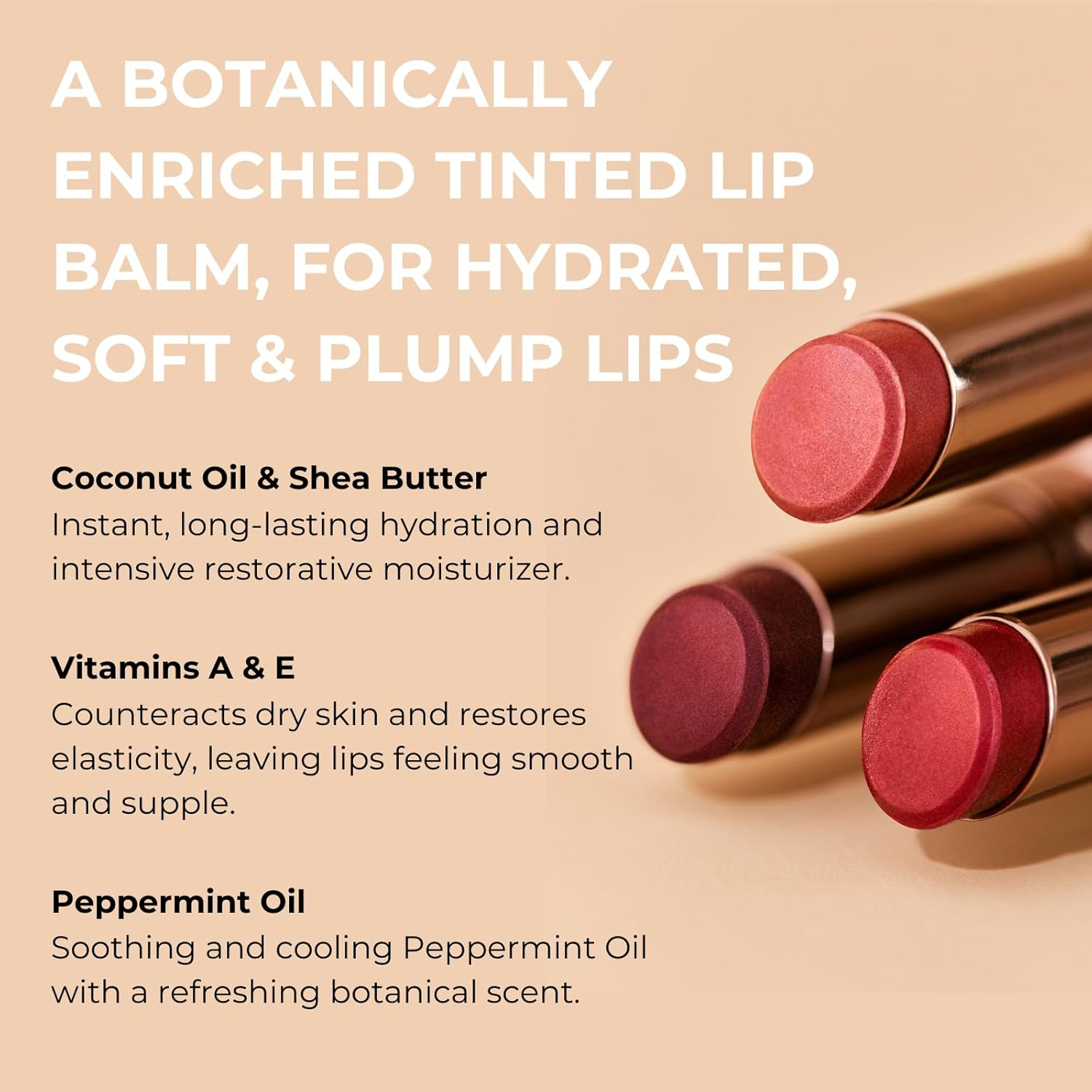 INIKA Organic Vegan Tinted Lip Balm I Long Lasting Lip Tint Stain with Shea Butter, Vitamin E & Coconut Oil, Hydrates and Restores Dry Lips, Cruelty-Free, Sustainable Packaging, Mulberry 3.5 G (Mulberry) - Mulberry image number 3