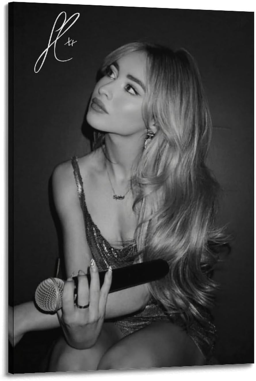 Wall Art Sabrina Carpenter Canvas Poster Poster Canvas Painting Wall Art Picture Home Decor Print for Bedroom Living Room Dorm Study Bar Office 08X12Inch(20X30Cm) image number 3