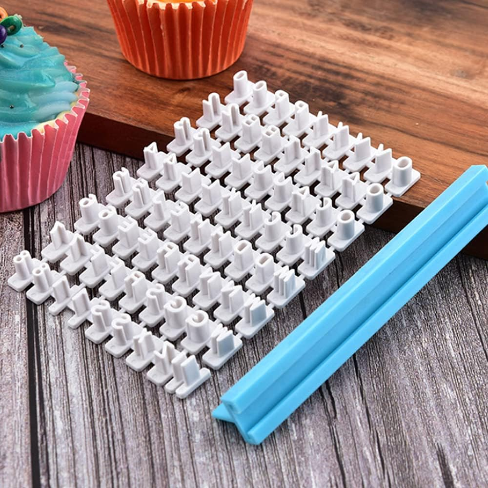 Pack of 72 Alphabet Number Letter Cookie Stamp Set Biscuit Fondant Decorating Baking Impress Mould image number 4