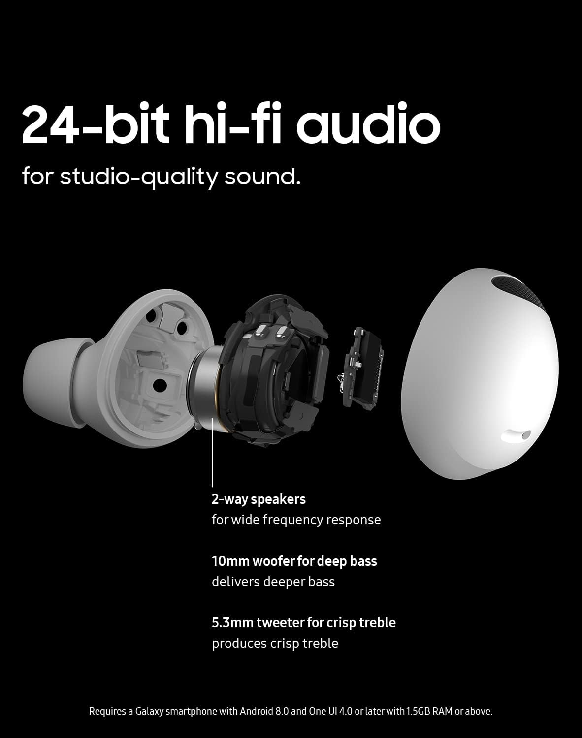 Samsung Galaxy Buds 2 Pro True Wireless Bluetooth Earbuds, Noise Cancelling, Hi-Fi Sound, 360 Audio, Secure In-Ear Fit, HD Voice, Water Resistant, White [US Version, 1Yr Manufacturer Warranty] image number 1