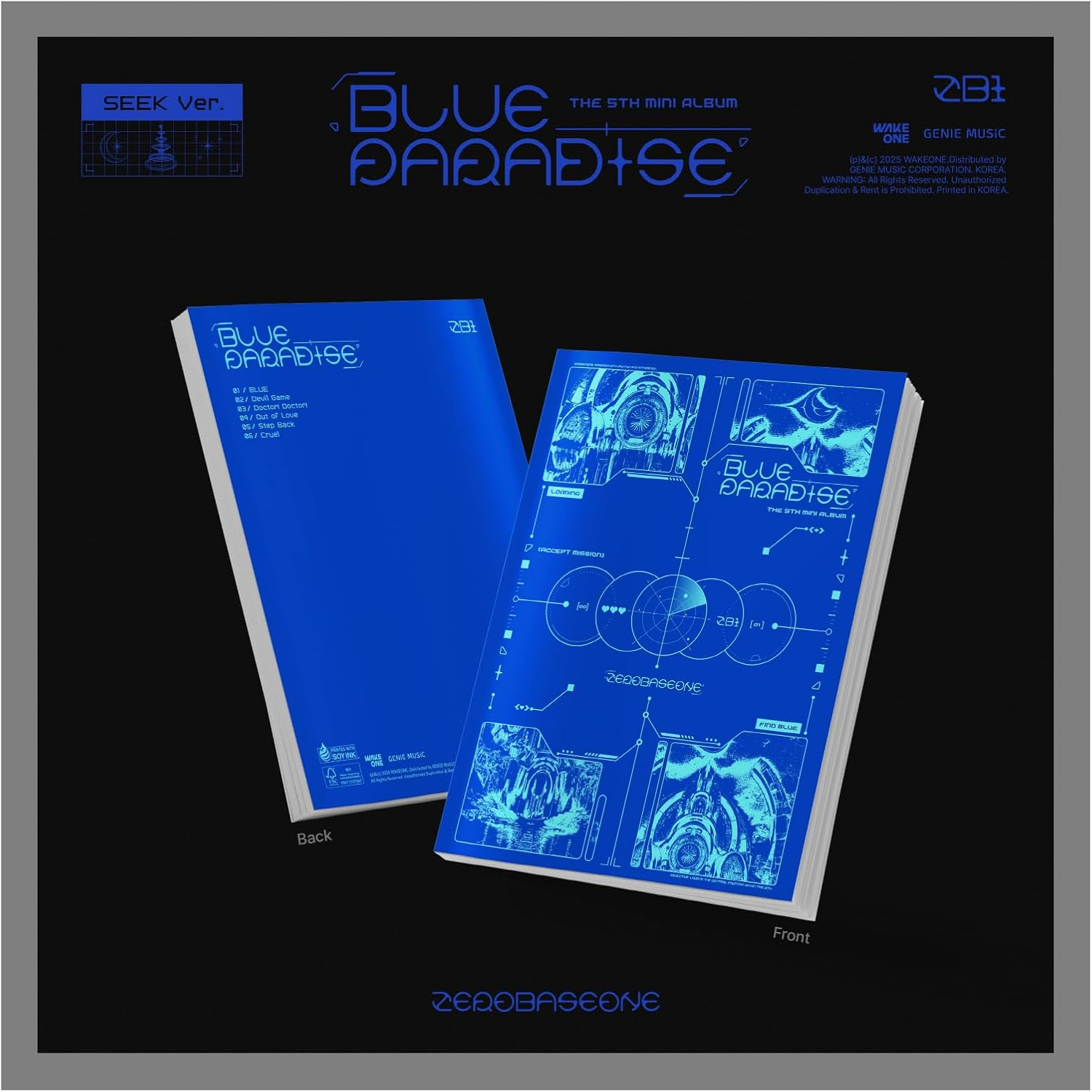 ZEROBASEONE BLUE PARADISE 5Th Mini Album with Tracking Sealed ZB1 (Standard Seek Version) image number 5