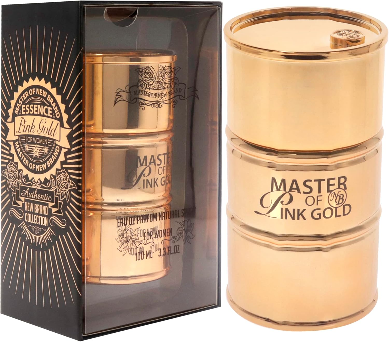 New Brand Master of Pink Gold for Women 3.3 Oz EDP Spray