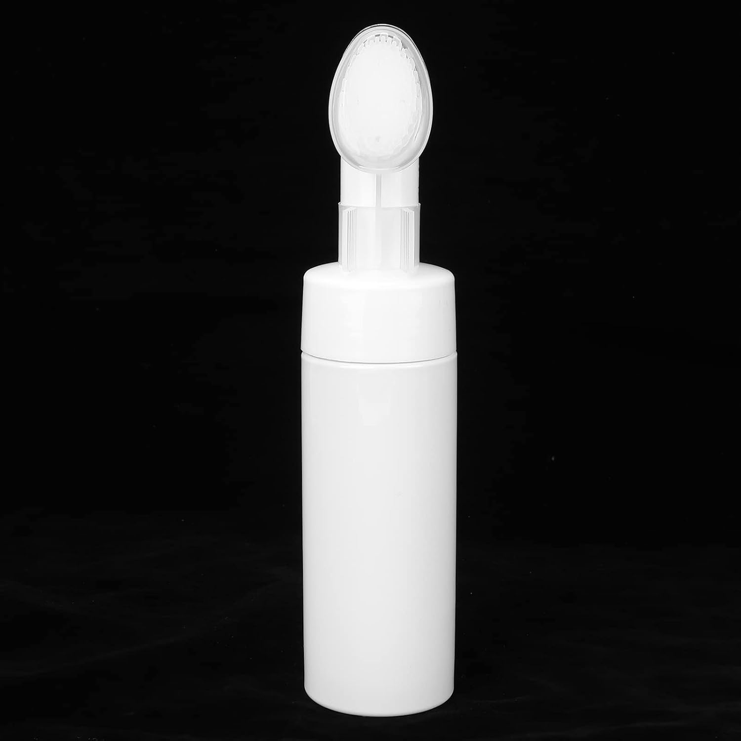 Foaming Bottle with Brush, White Facial Cleanser Foam Bottle, Fastening Pump Head Facial Cleanser Foaming Bottle for Lotion Bottling image number 4