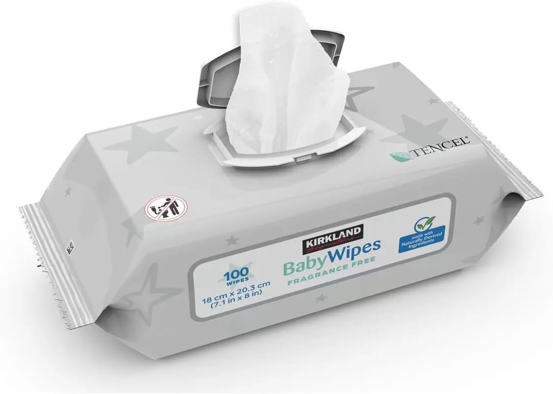 Kirkland Signature Baby Wipes Fragrance Free 100 Wipes image number 1