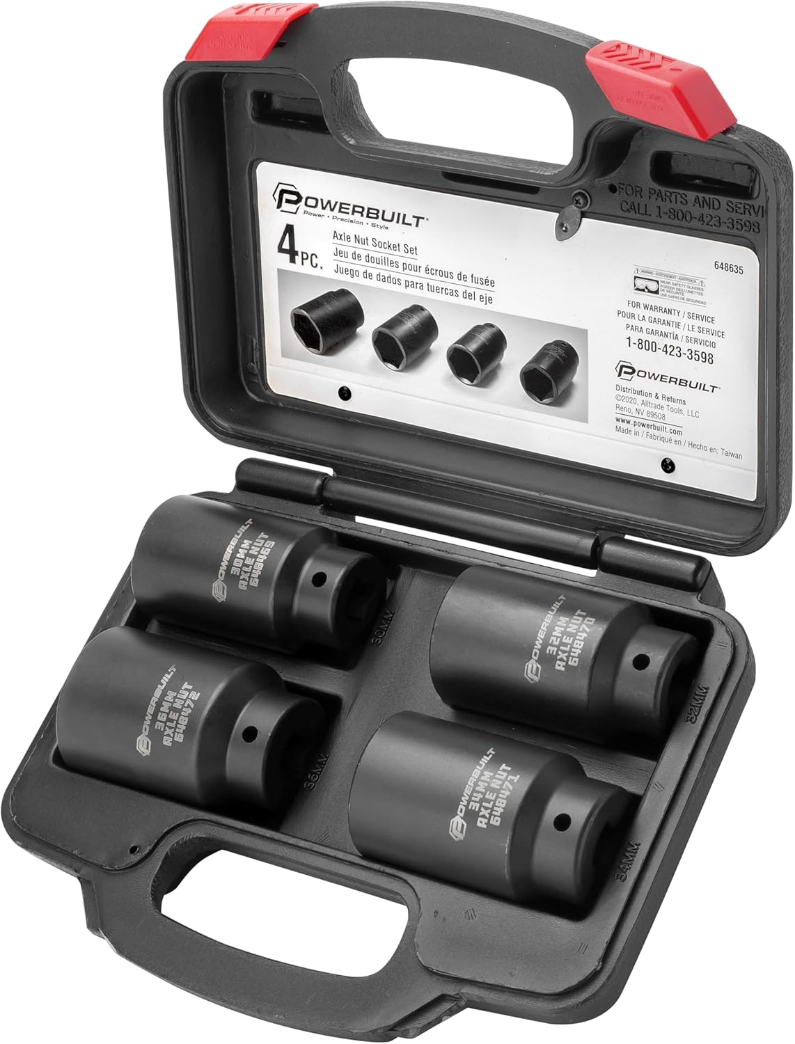 Powerbuilt 648635 Kit 10 Axle Nut Socket Tool Set image number 5