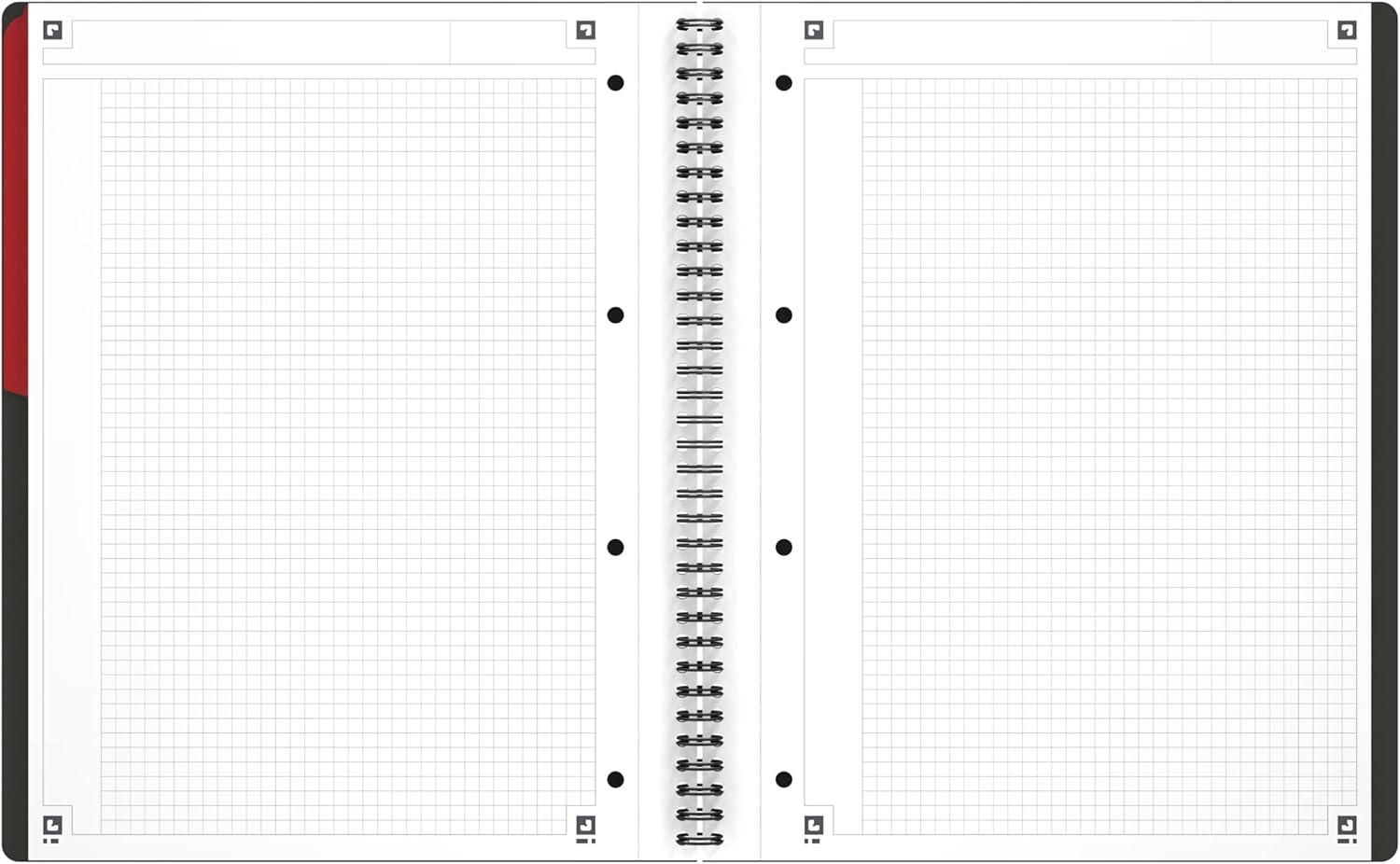 OXFORD 100104329 Activebook International A4 + Checkered with Indexable Index and Document Pocket Gray Spiral Notebook Block - a Smart Organization for Managers and Executives image number 5
