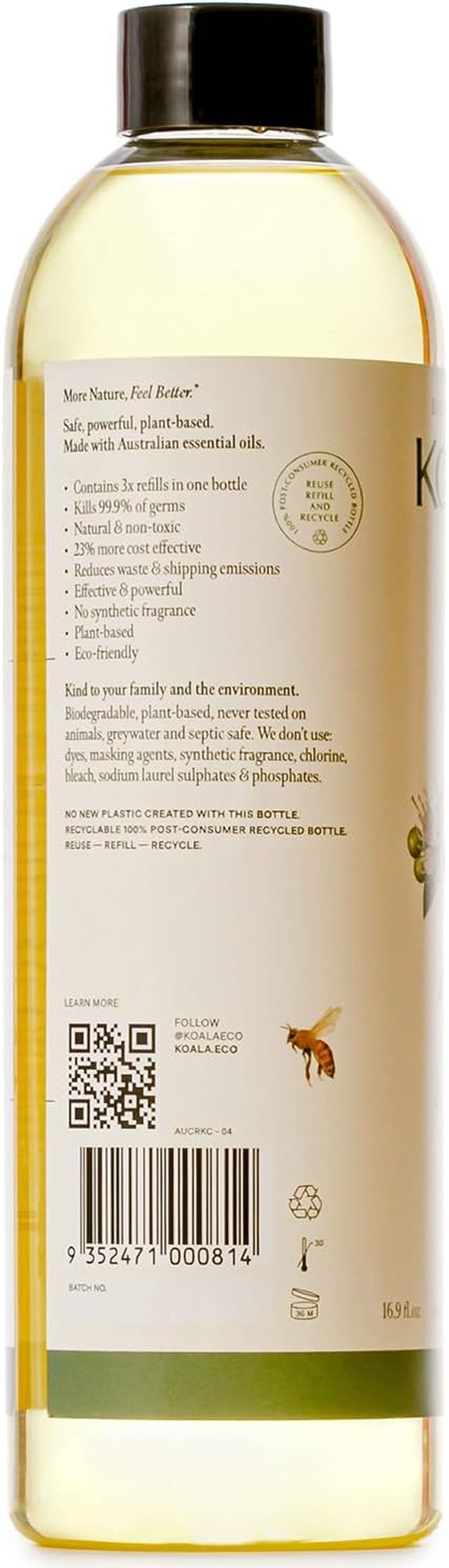 Koala Eco Natural Multi-Purpose Kitchen Cleaner Lemon Myrtle & Mandarin Concentrate, 500 Ml image number 2