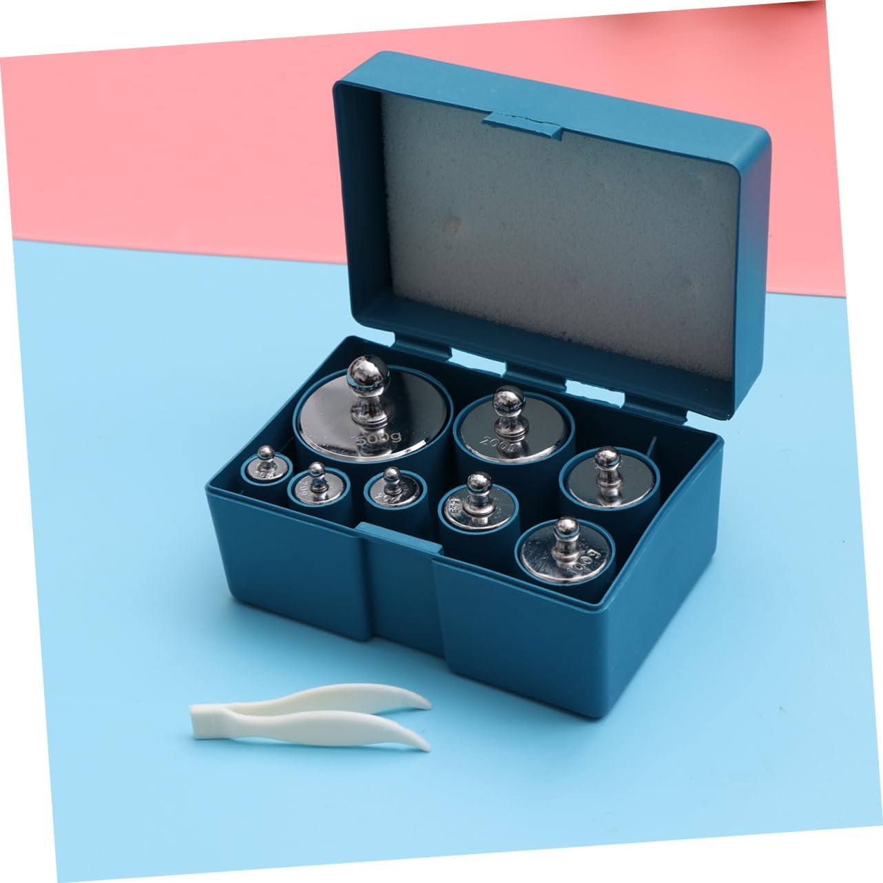 Chrome Steel Calibration Weights 1000G Set Balance Weight Kit with Tweezers Smooth Surface for Accurate Scale Calibration image number 6