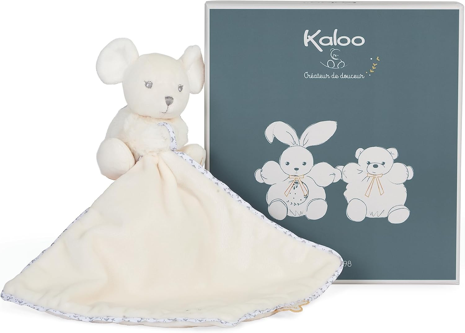 Kaloo K969957 Perle-Hug Comforter Mouse-Cream-20 Cm, Cream image number 1