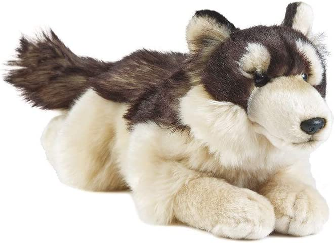 Living Nature Realistic Wolf Plush Toy, 35Cm Soft Stuffed Animal with Wildlife Educational Tags, Lifelike Design for Kids and Collectors image number 6