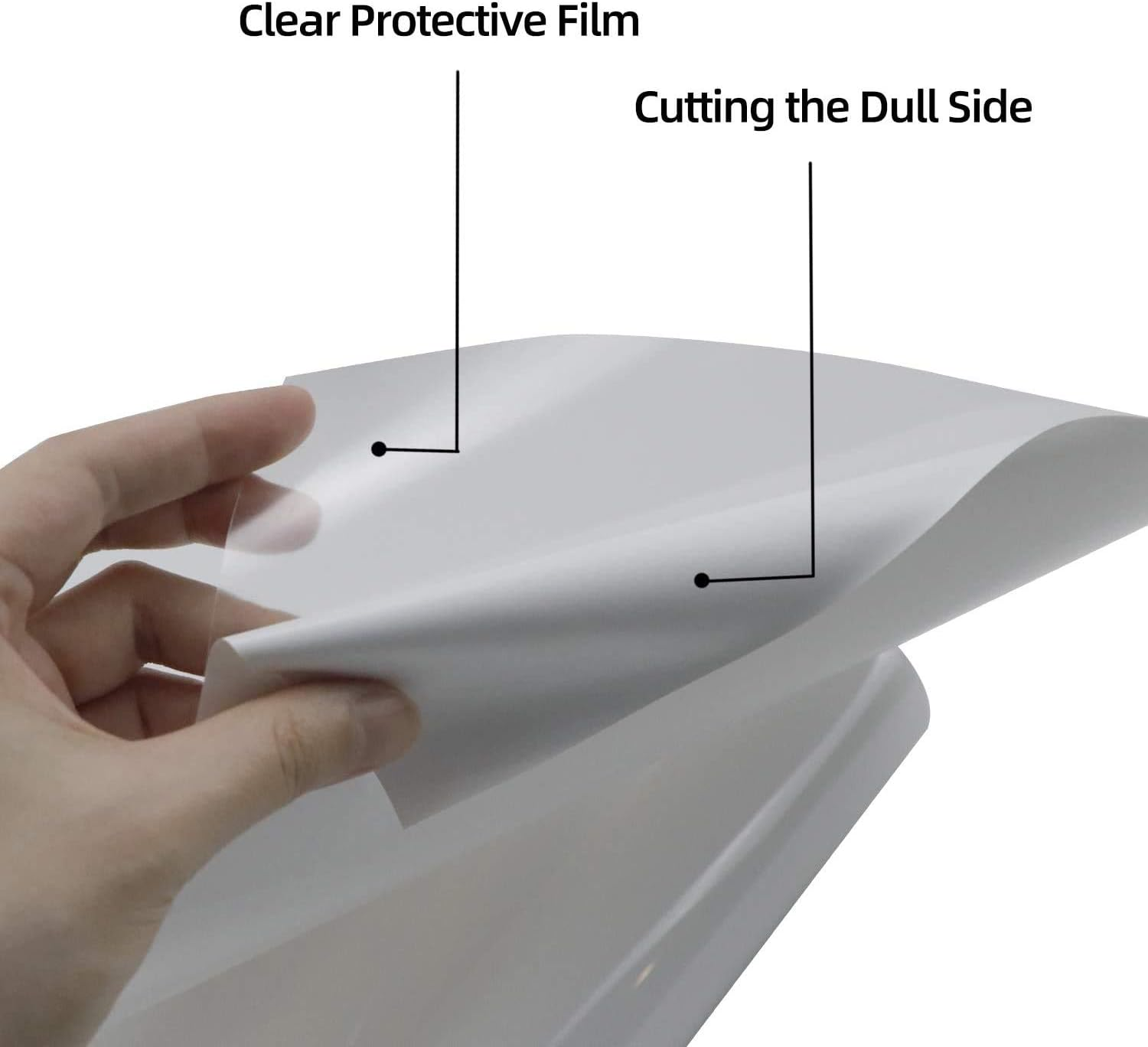 Heat Transfer Vinyl HTV - 12" X 18Ft Iron on Vinyl for Cricut & Silhouette Cameo, Heat Transfer Vinyl Easyweed & Cut, HTV Vinyl Roll for T-Shirts Bags and Other Textiles (02-White) image number 2