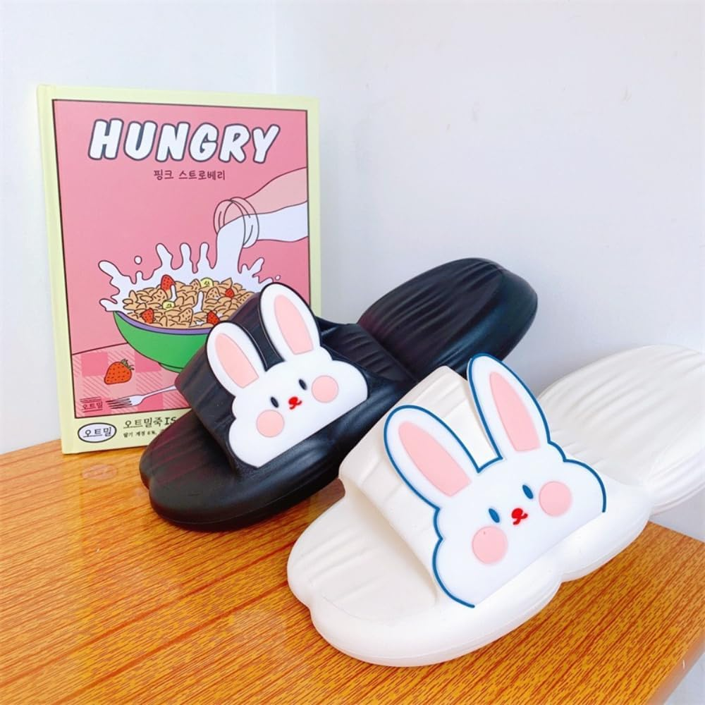 Bunny Slippers Bathroom Slippers Femaler Student Girl Heart Home Deodorant Slippers Soft Cute Platform Rabbit Slippers image number 7
