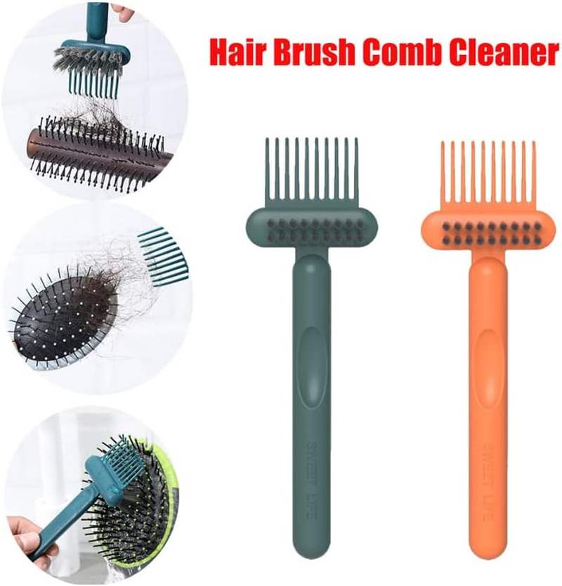 IKAAR 2Pcs Hair Brush Cleaner Hair Brush Cleaning Tool 2 in 1 Quick Hair, Dust & Lint Remover Tool for Home and Salon Use image number 2