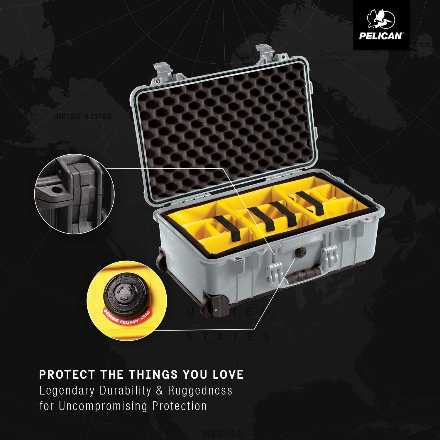 Pelican 1510 Case with Padded Dividers (Black) image number 1