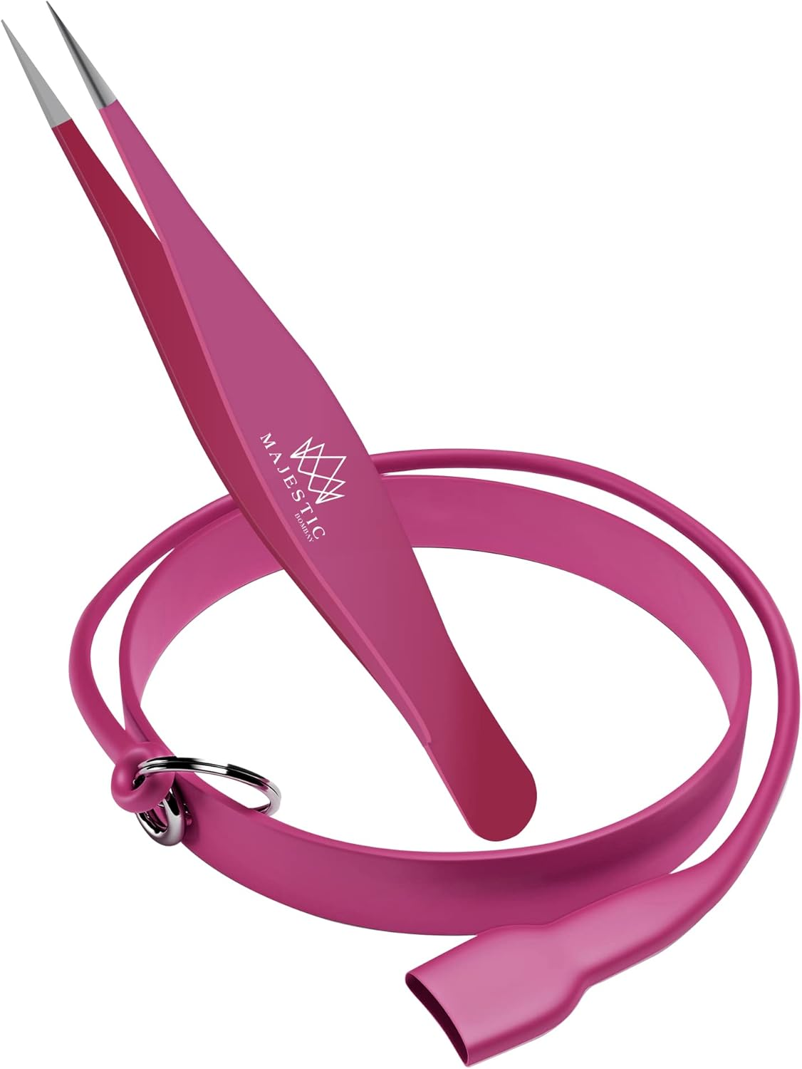 Majestic Bombay Slant Tweezers for Women and Men &ndash; Splinter Ticks, Facial, Eyebrows and Ingrown Hair Removal&ndash;Sharp, Needle Nose, Surgical Tweezers Precision Best Tweezers for Chin Hair and Plucking