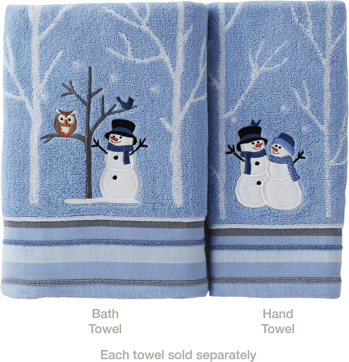 SKL Home by Saturday Knight Ltd. Winter Friends Hand Towel, Blue image number 2