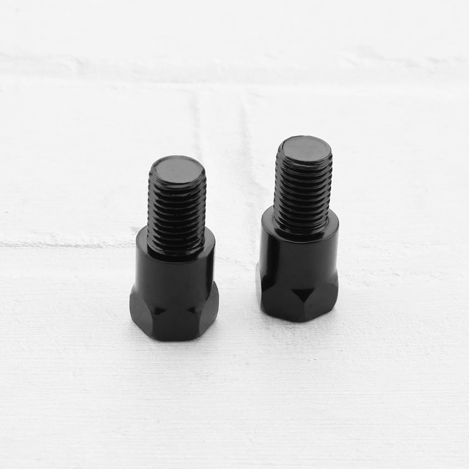 4Pcs M10 32Mm Motorcycle Mirror Mount Adapter RH and LH 10Mm to 10Mm Thread Height Adjustment Screw Handlebars Mirror Fitting Reverse Thread Bolts for Motorcycles image number 4